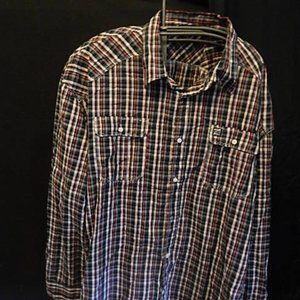 Ecko Men's Long Sleeve Shirt Plaid 5XL